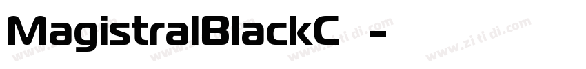 MagistralBlackC 常规字体转换